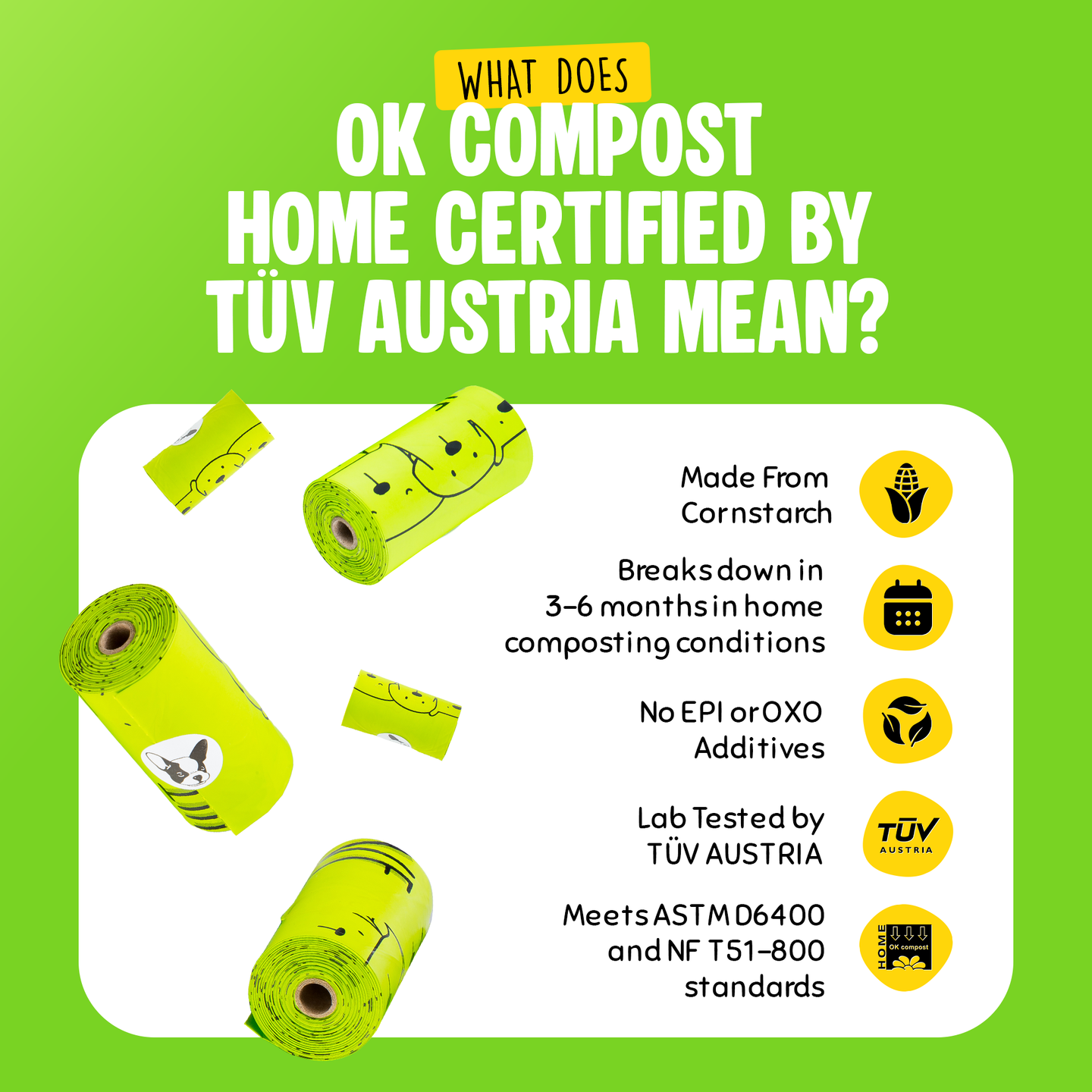 Certified Compostable Dog Poop Bags