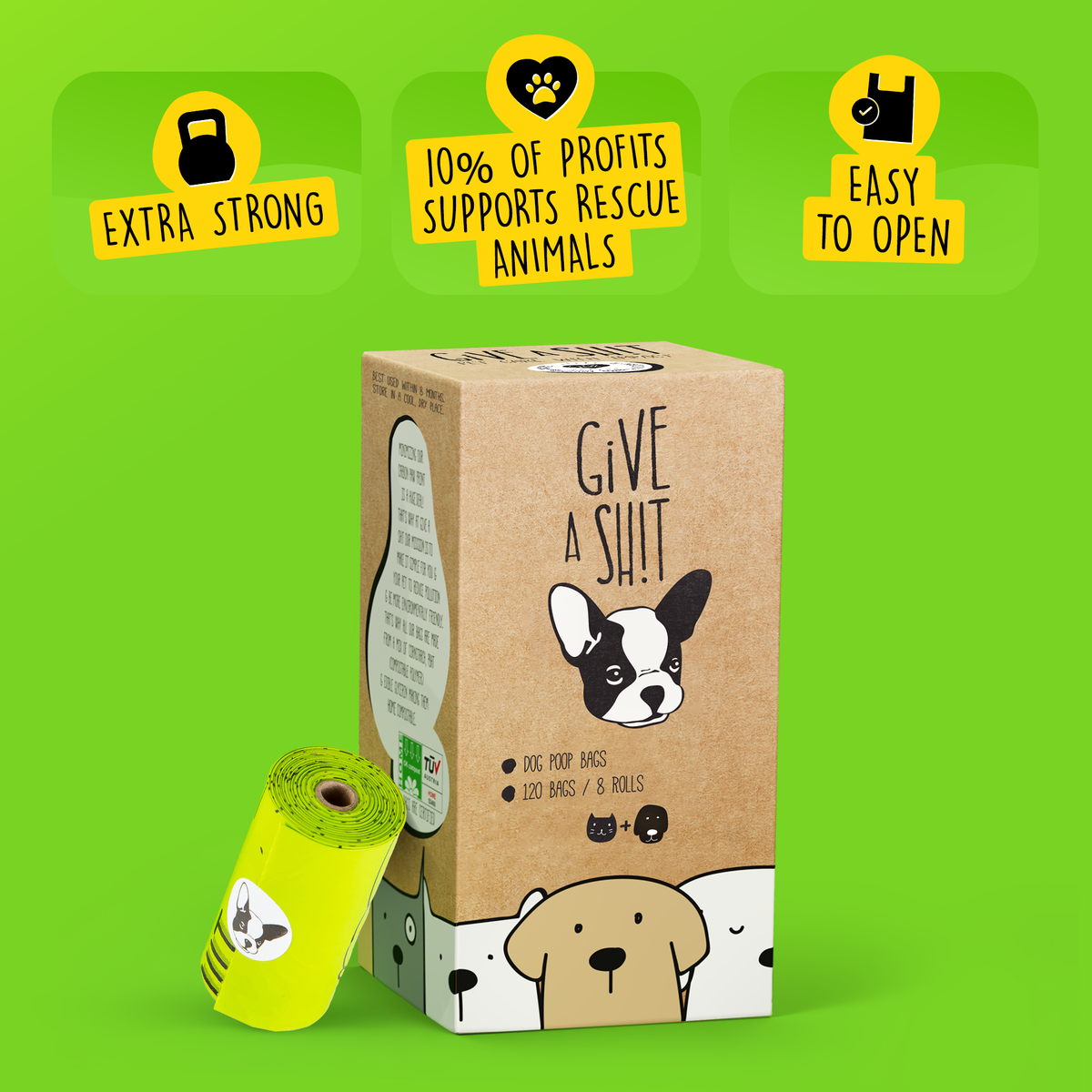 120 Bags (8 rolls × 15 bags)
