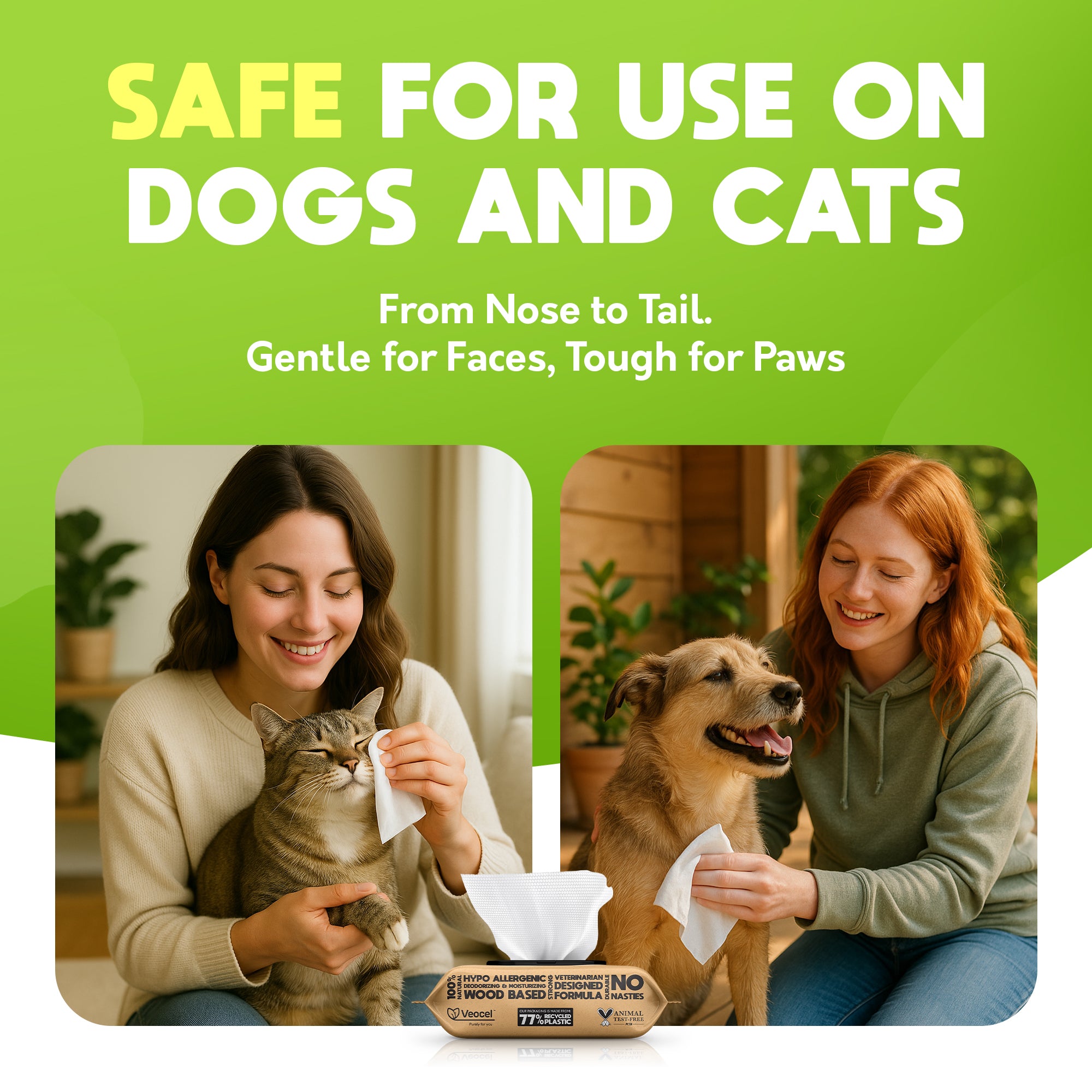 Plant-Based Full Body Pet Wipes