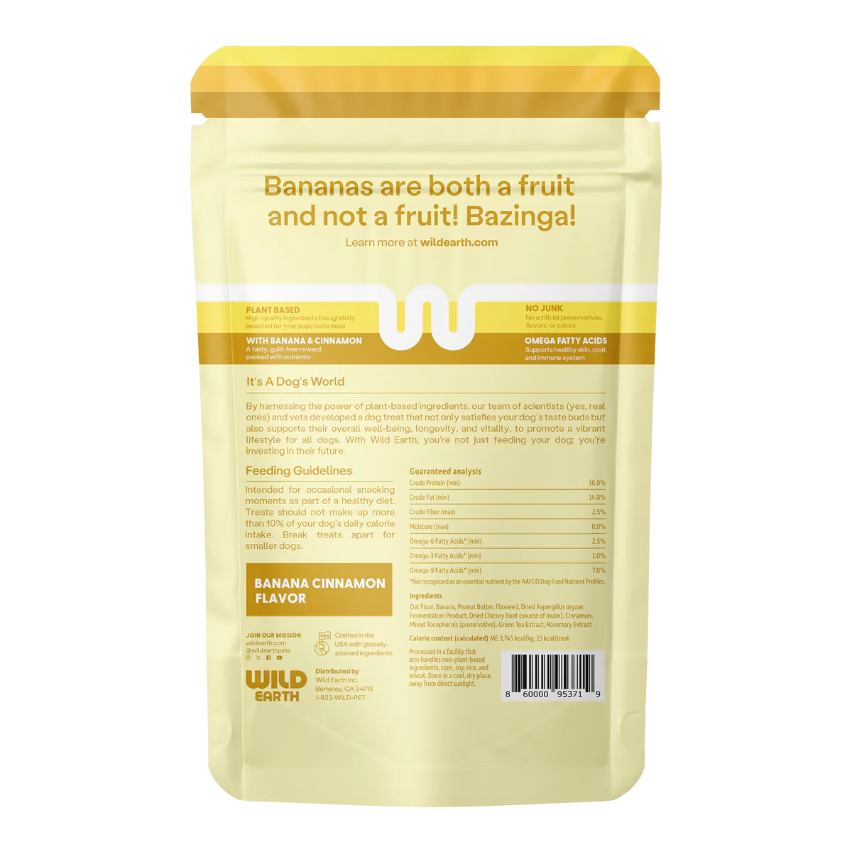 3 Pack - Superfood Dog Treats with Koji (5 oz per bag) by Wild Earth