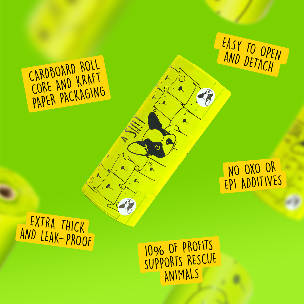 Extra Thick Dog Poop Bags with Handles