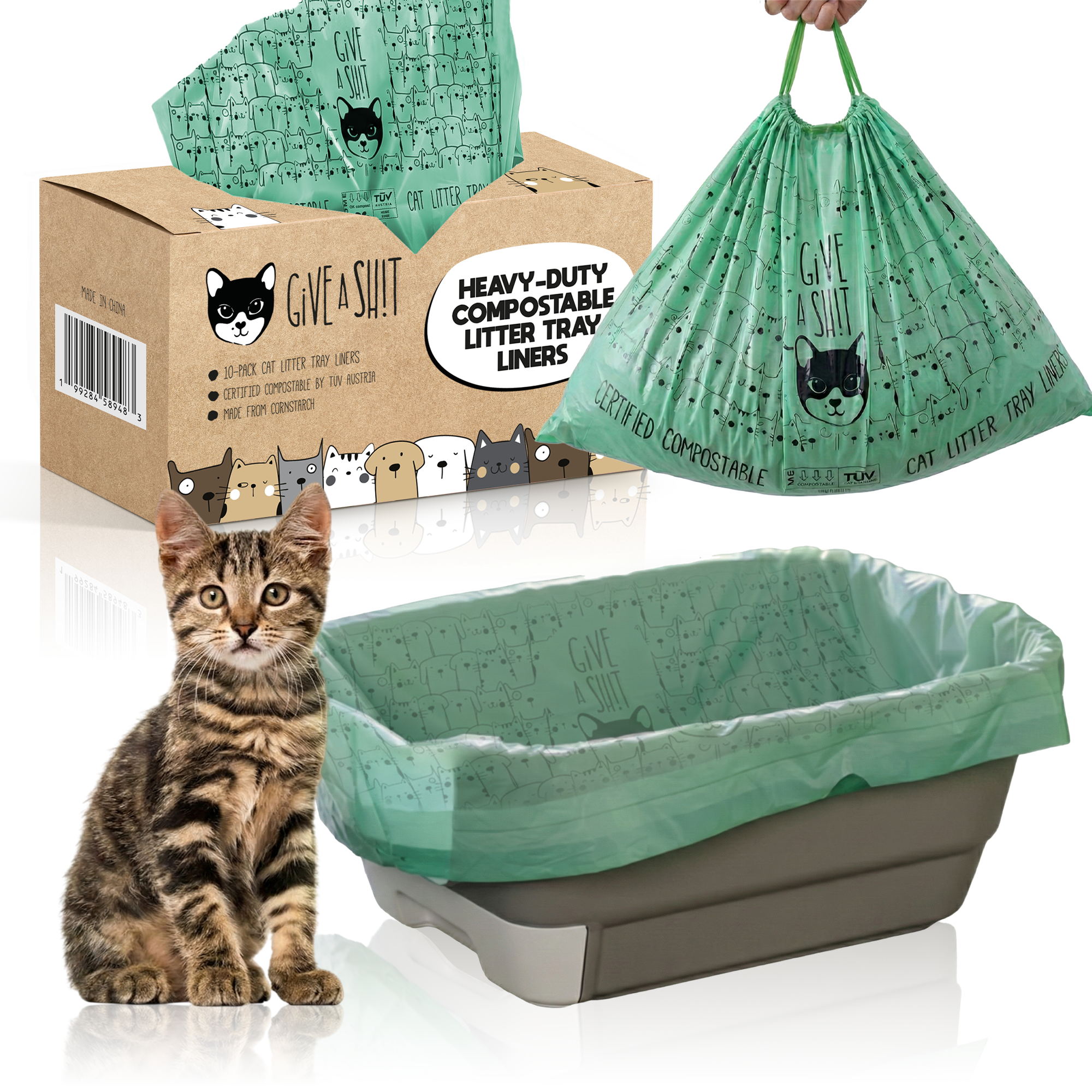 Certified Compostable Cat Litter Tray Liners