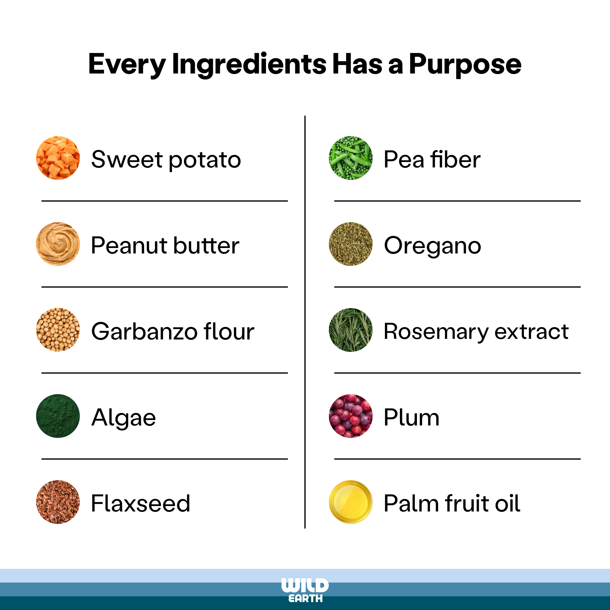 Every ingredient has a purpose.