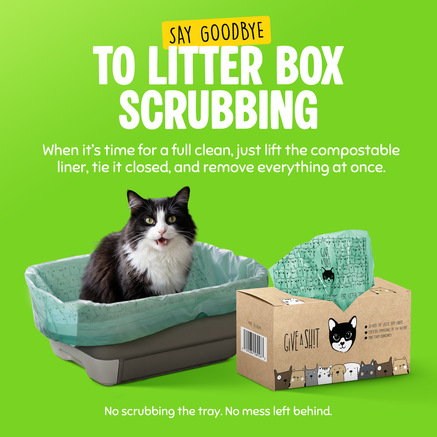 Certified Compostable Cat Litter Tray Liners
