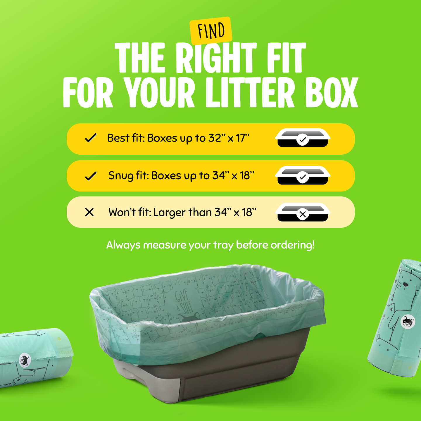 Certified Compostable Cat Litter Tray Liners