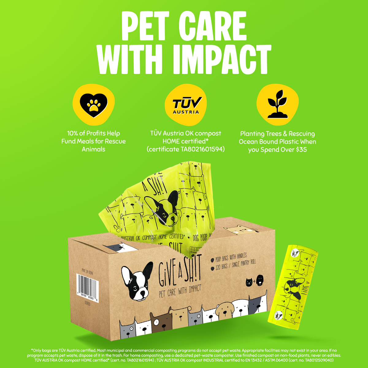 Extra Thick Dog Poop Bags with Handles